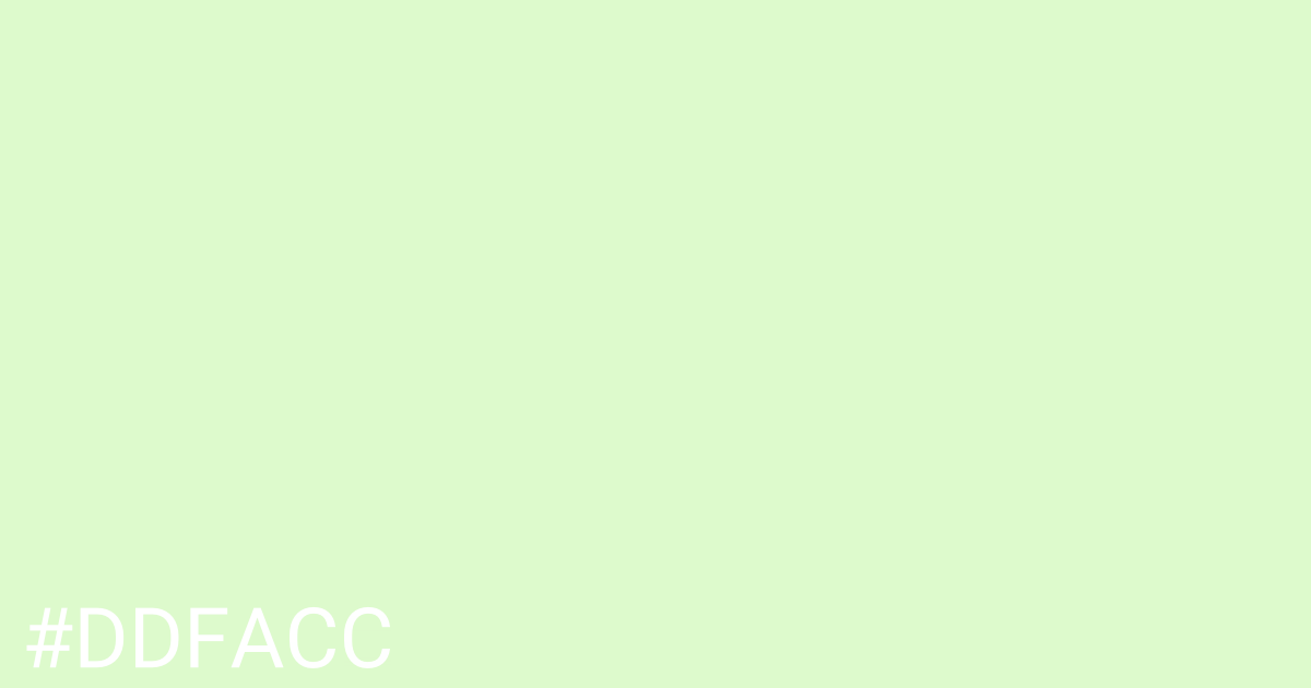 Hex color #ddfacc graphic