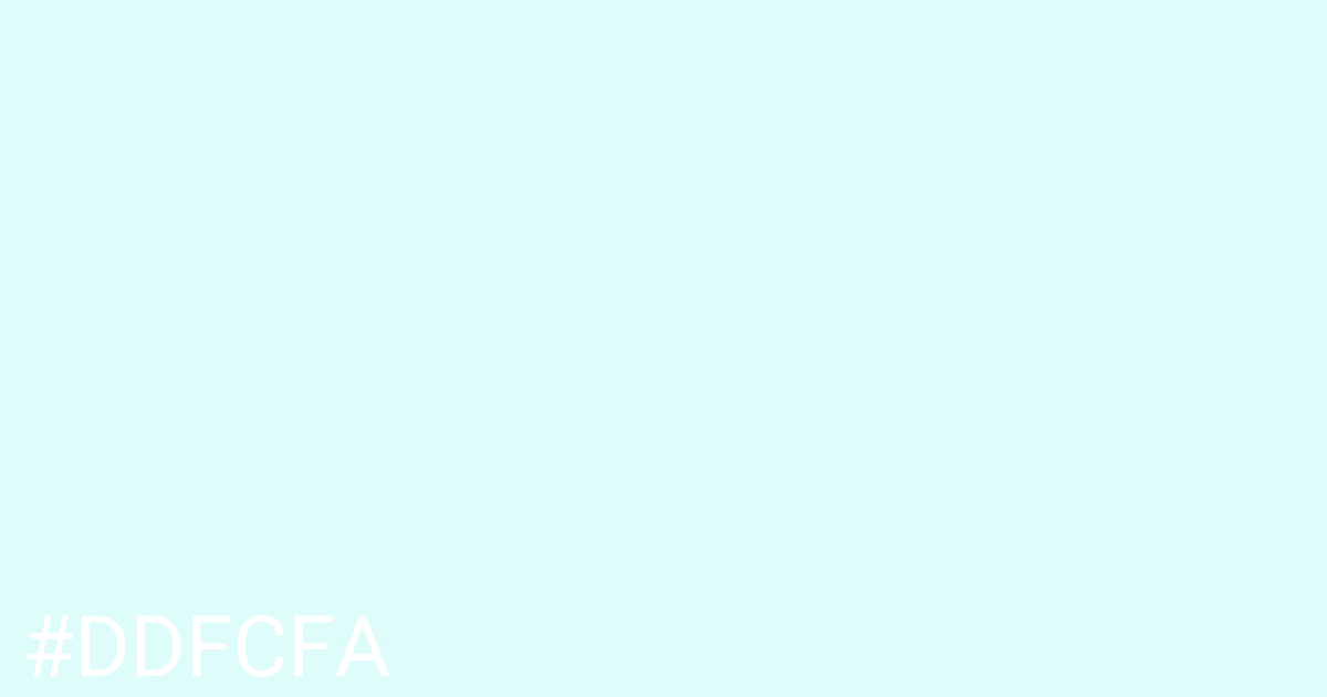 Hex color #ddfcfa graphic