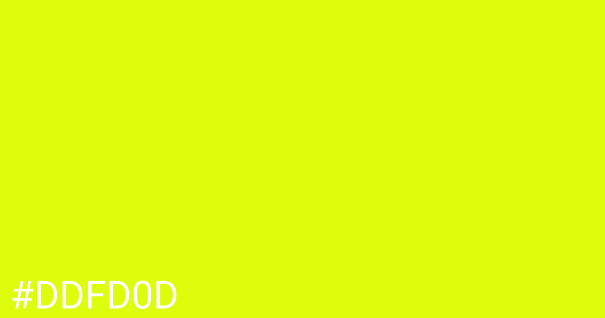 Hex color #ddfd0d graphic