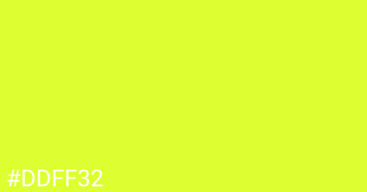 Hex color #ddff32 graphic