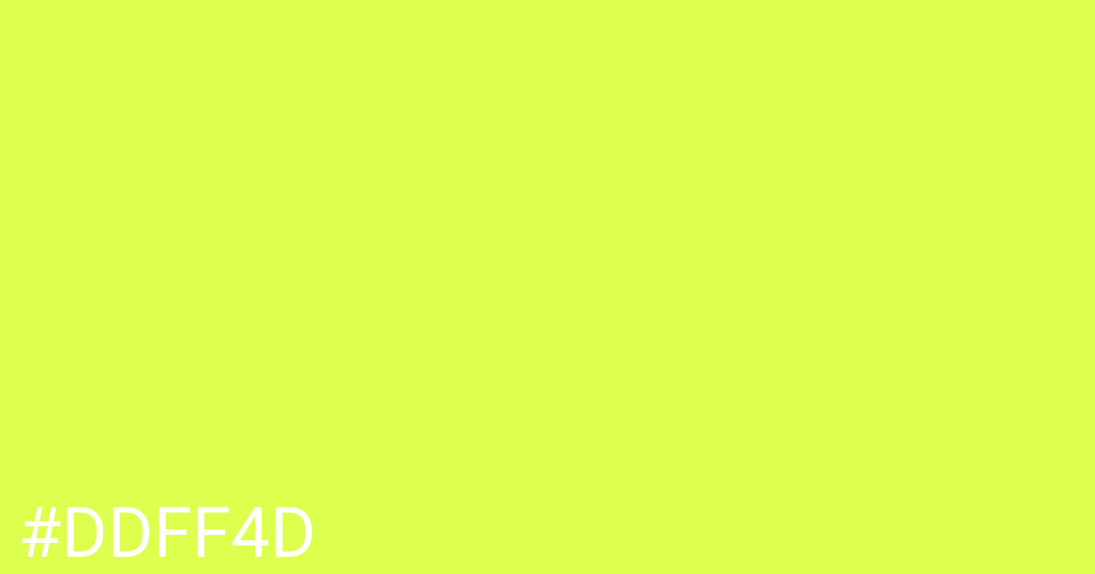 Hex color #ddff4d graphic