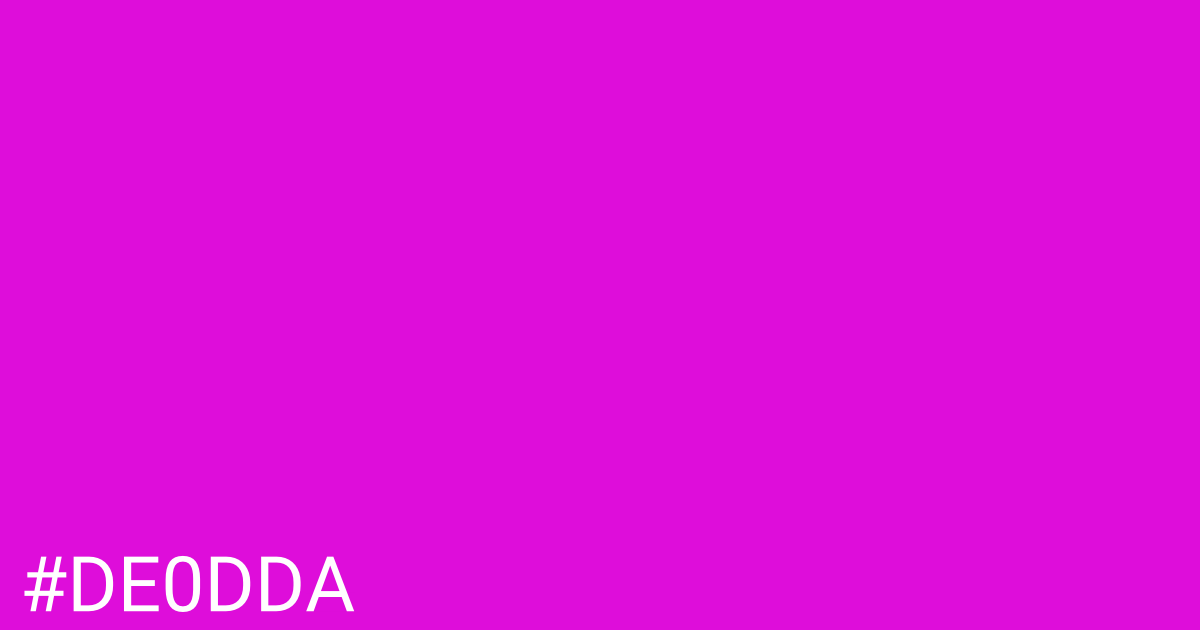 Hex color #de0dda graphic