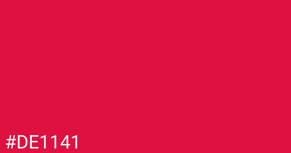Hex color #de1141 graphic