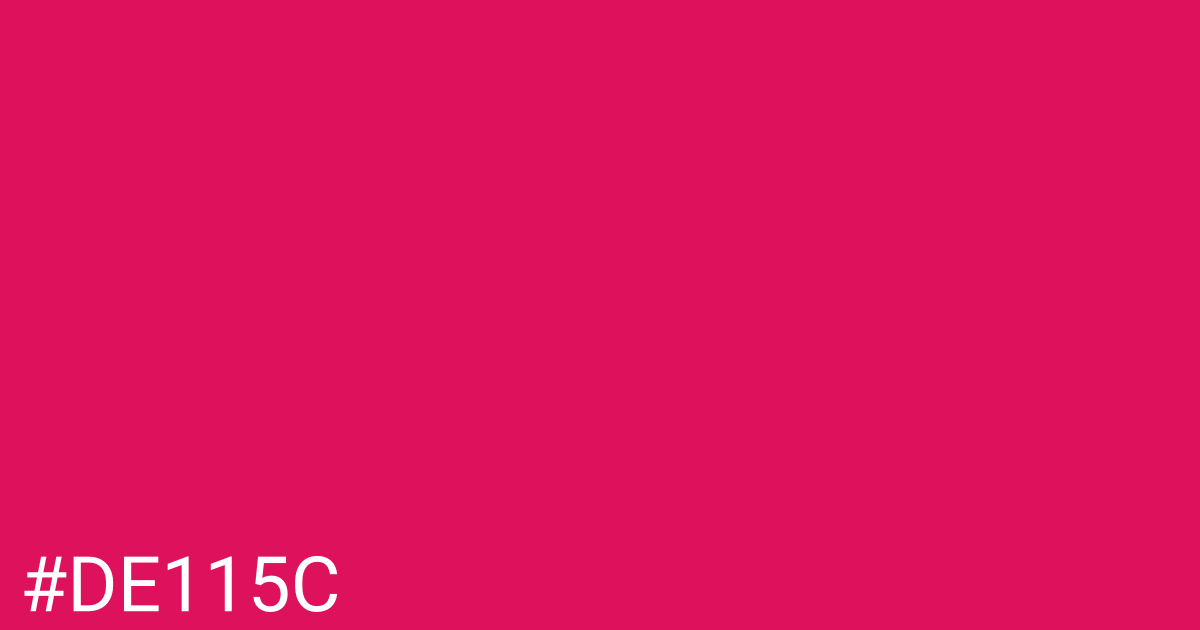 Hex color #de115c graphic