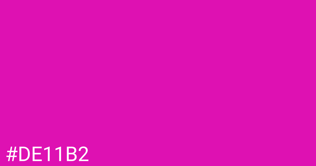 Hex color #de11b2 graphic