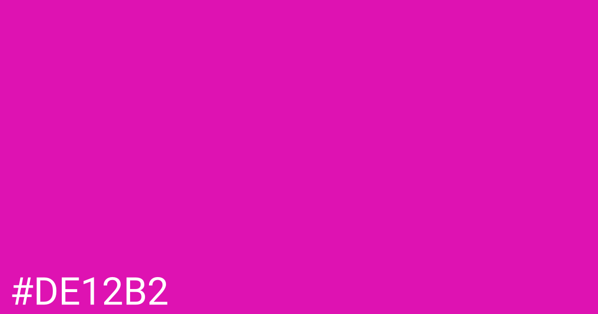 Hex color #de12b2 graphic