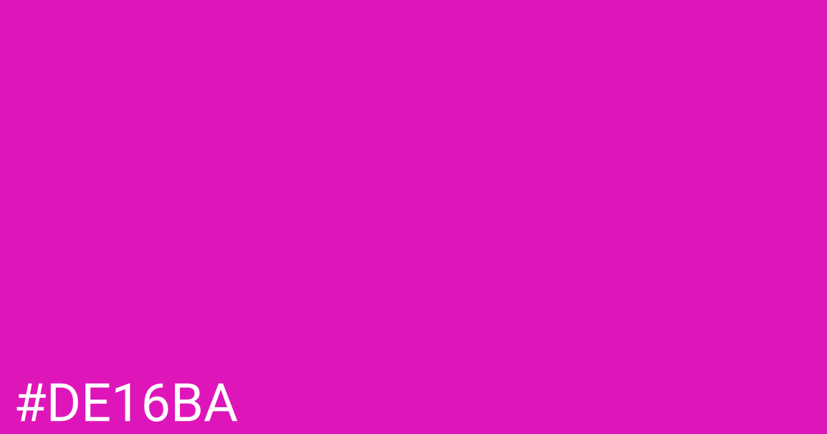 Hex color #de16ba graphic