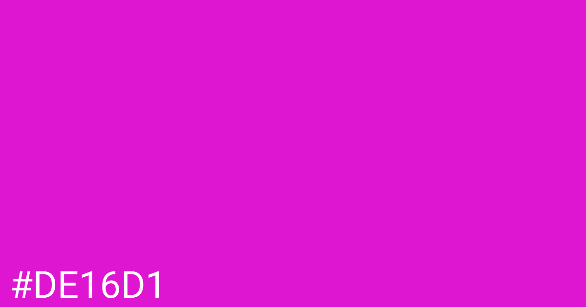Hex color #de16d1 graphic