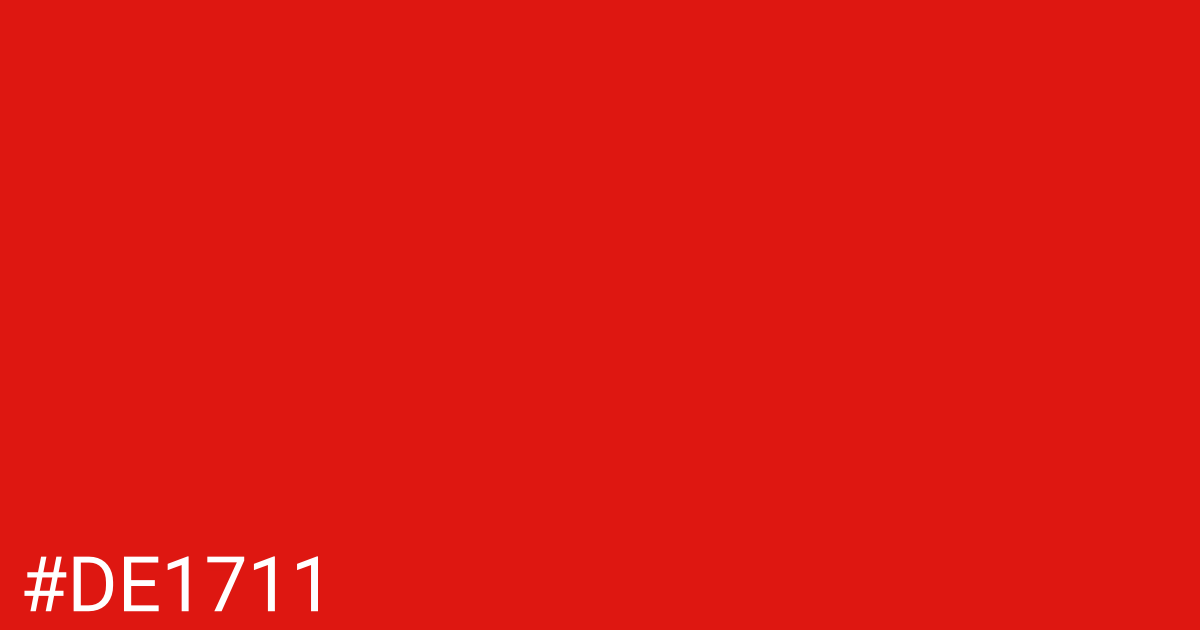 Hex color #de1711 graphic
