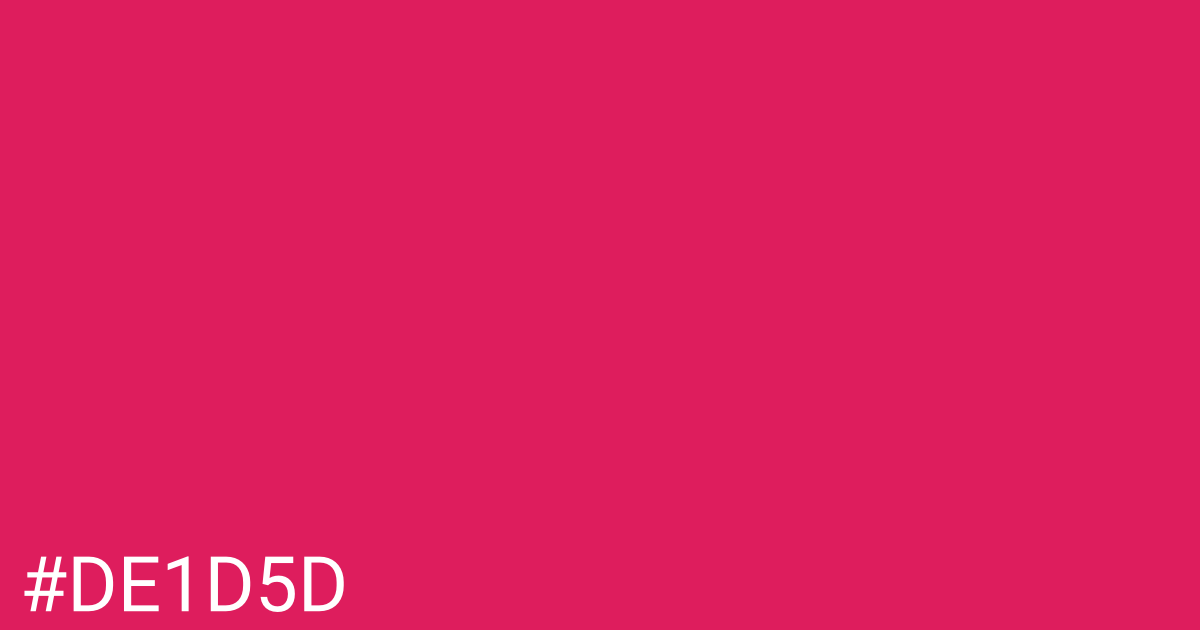 Hex color #de1d5d graphic