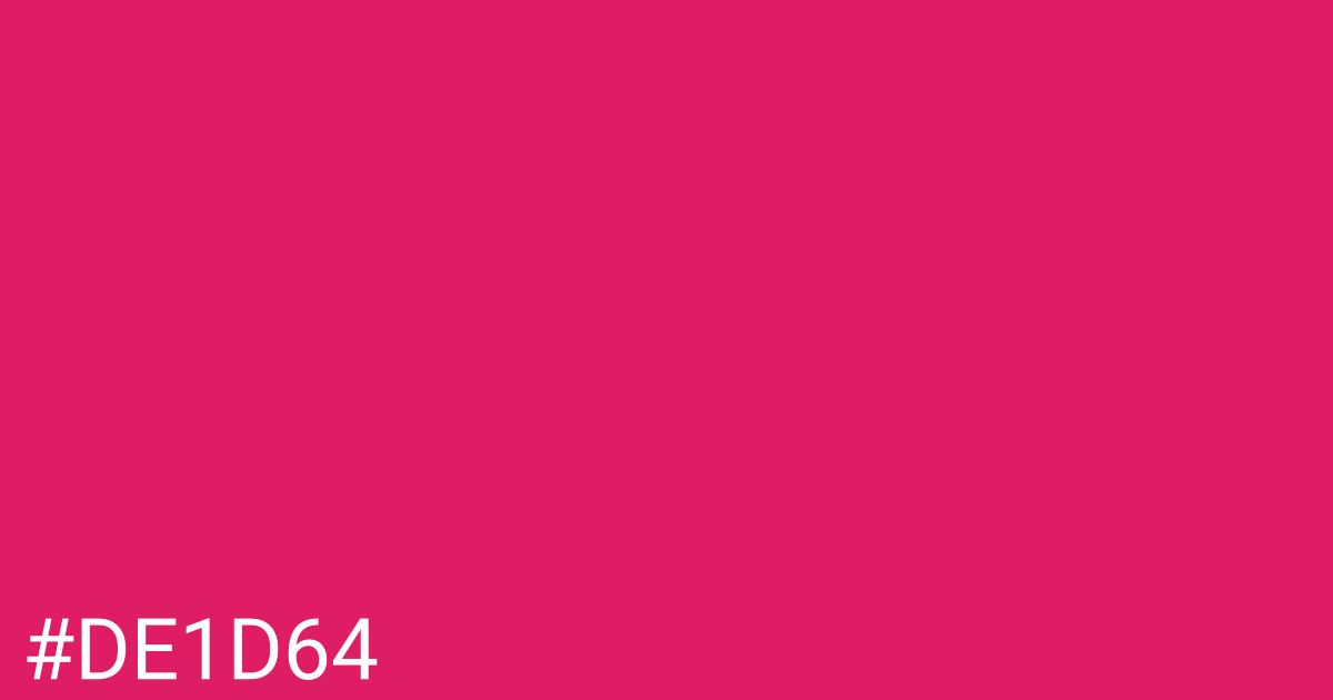 Hex color #de1d64 graphic