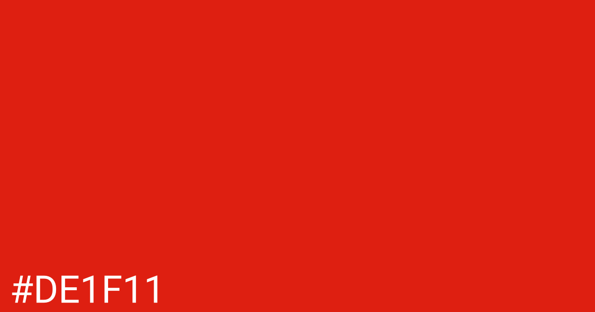 Hex color #de1f11 graphic