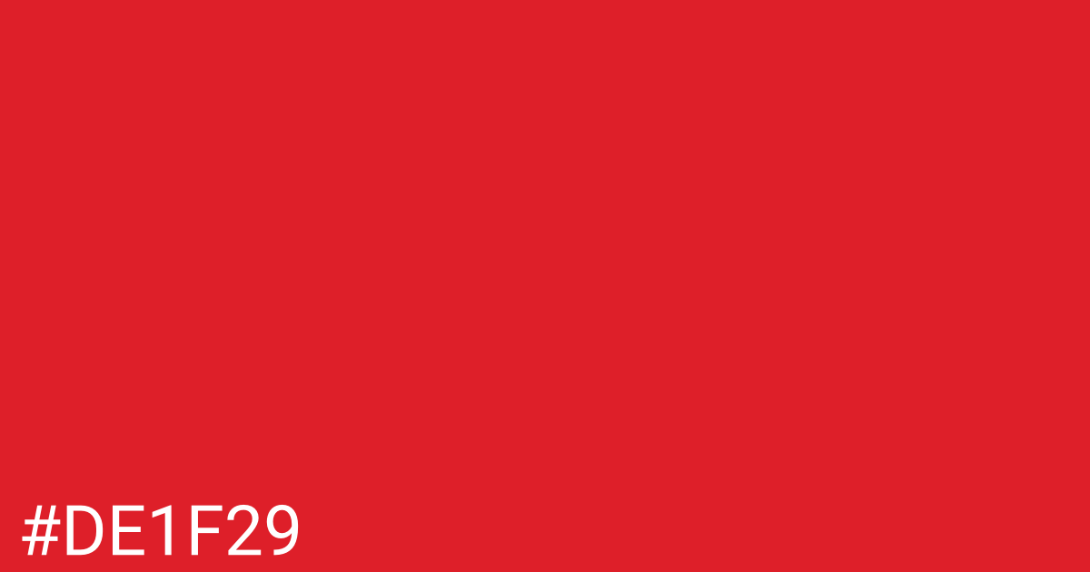 Hex color #de1f29 graphic
