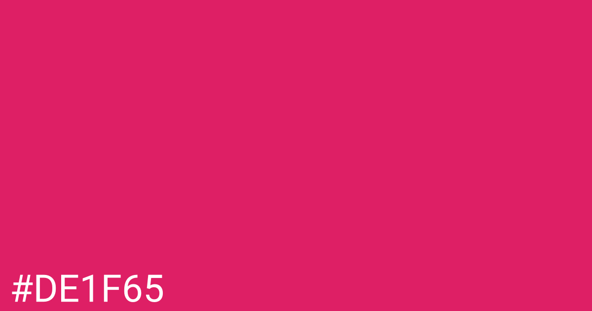 Hex color #de1f65 graphic
