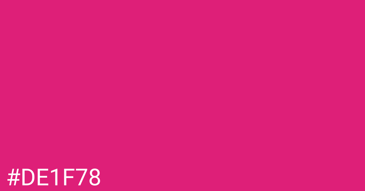 Hex color #de1f78 graphic