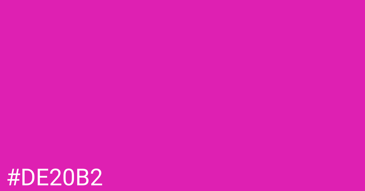 Hex color #de20b2 graphic