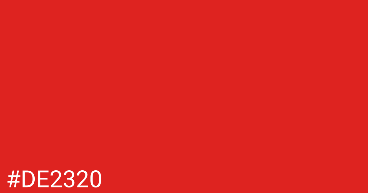 Hex color #de2320 graphic