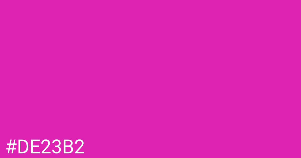 Hex color #de23b2 graphic