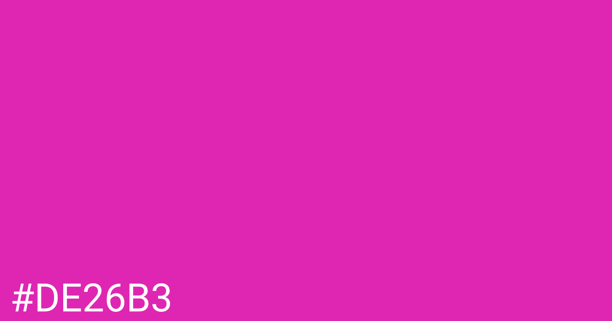 Hex color #de26b3 graphic