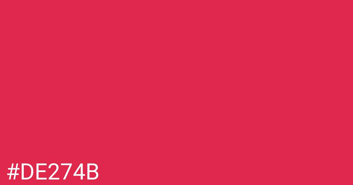Hex color #de274b graphic