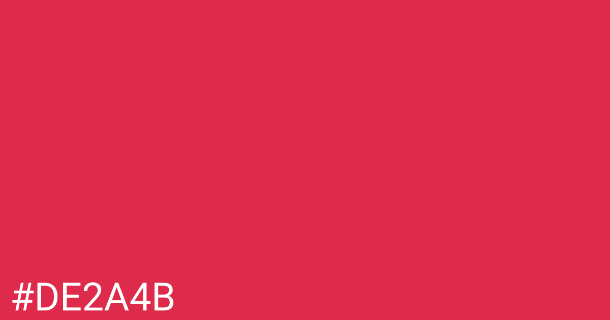 Hex color #de2a4b graphic