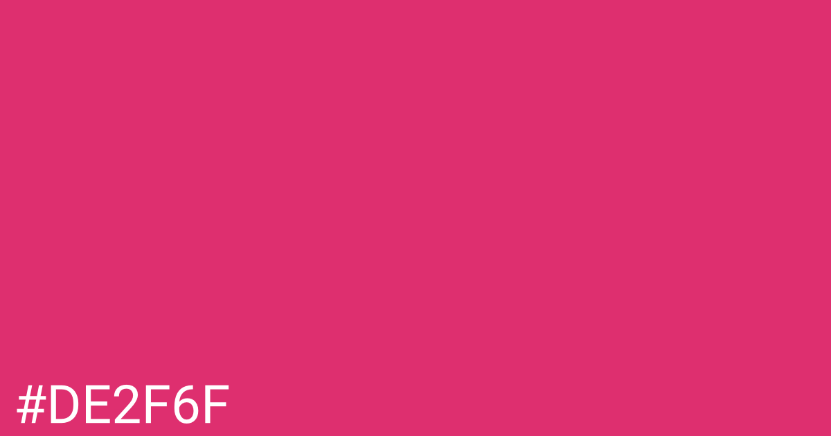 Hex color #de2f6f graphic