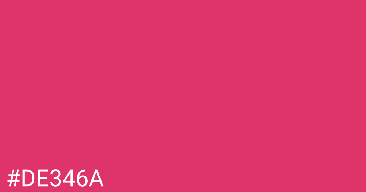 Hex color #de346a graphic
