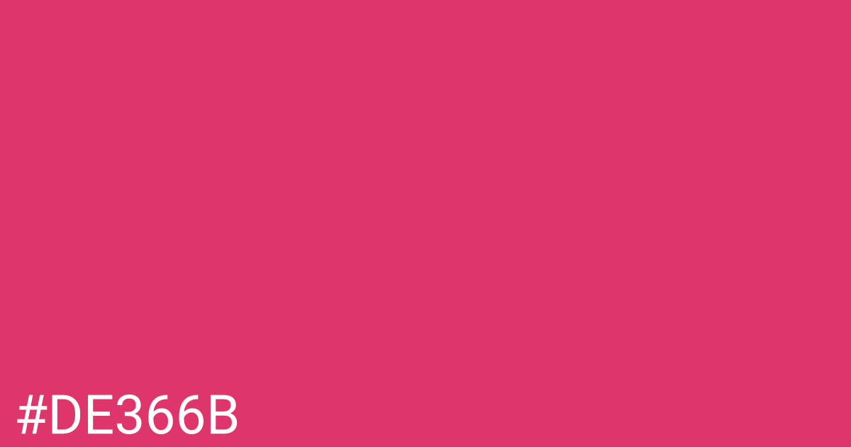 Hex color #de366b graphic