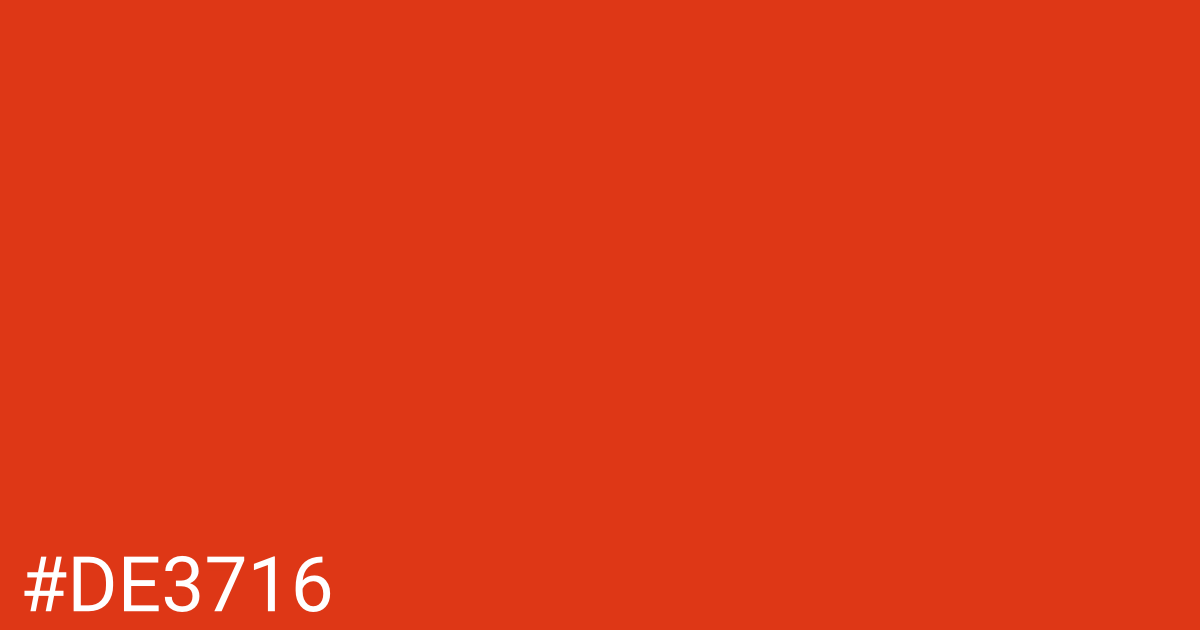 Hex color #de3716 graphic