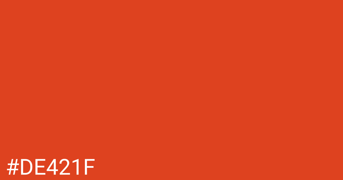 Hex color #de421f graphic