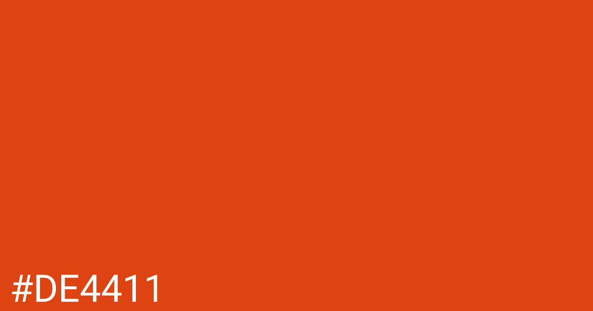 Hex color #de4411 graphic