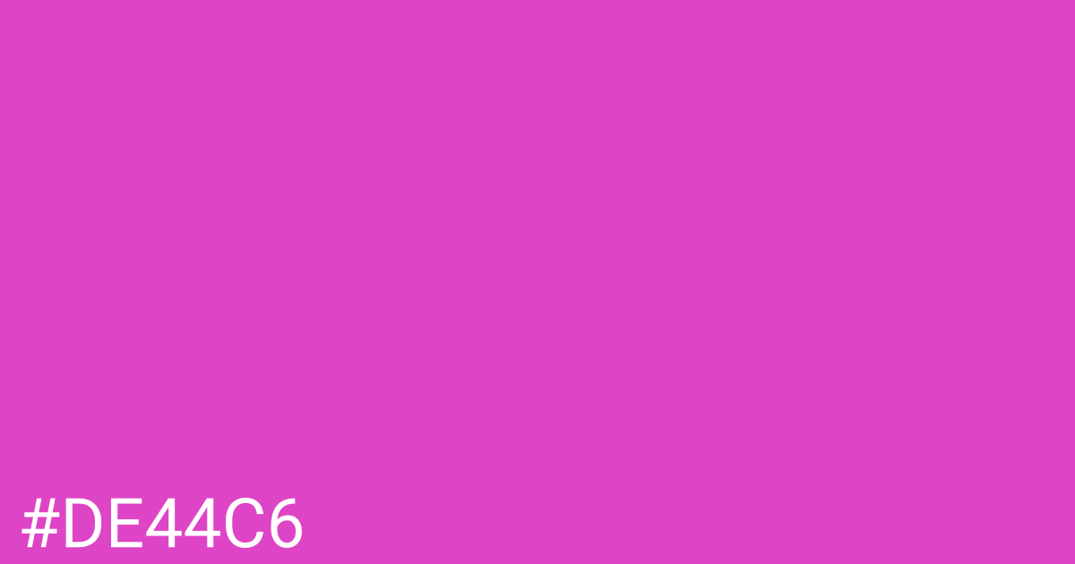 Hex color #de44c6 graphic