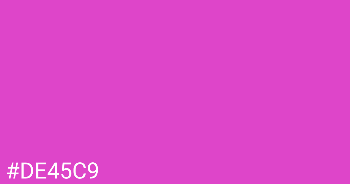 Hex color #de45c9 graphic