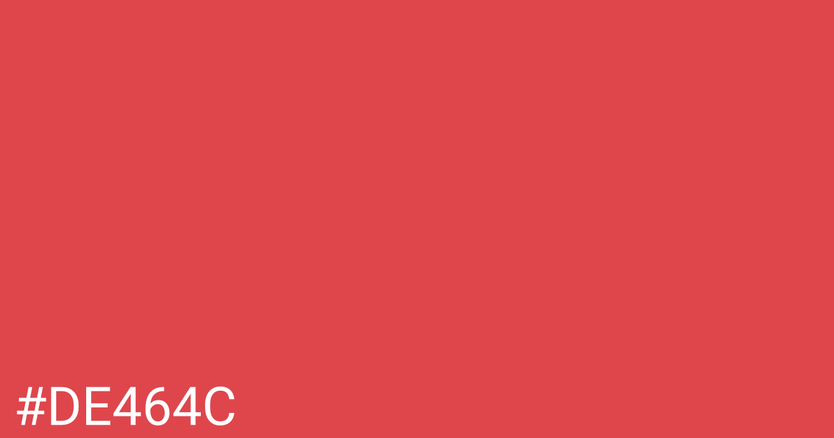 Hex color #de464c graphic