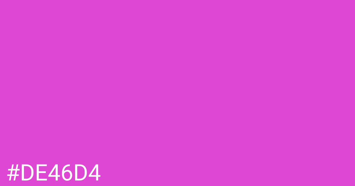 Hex color #de46d4 graphic