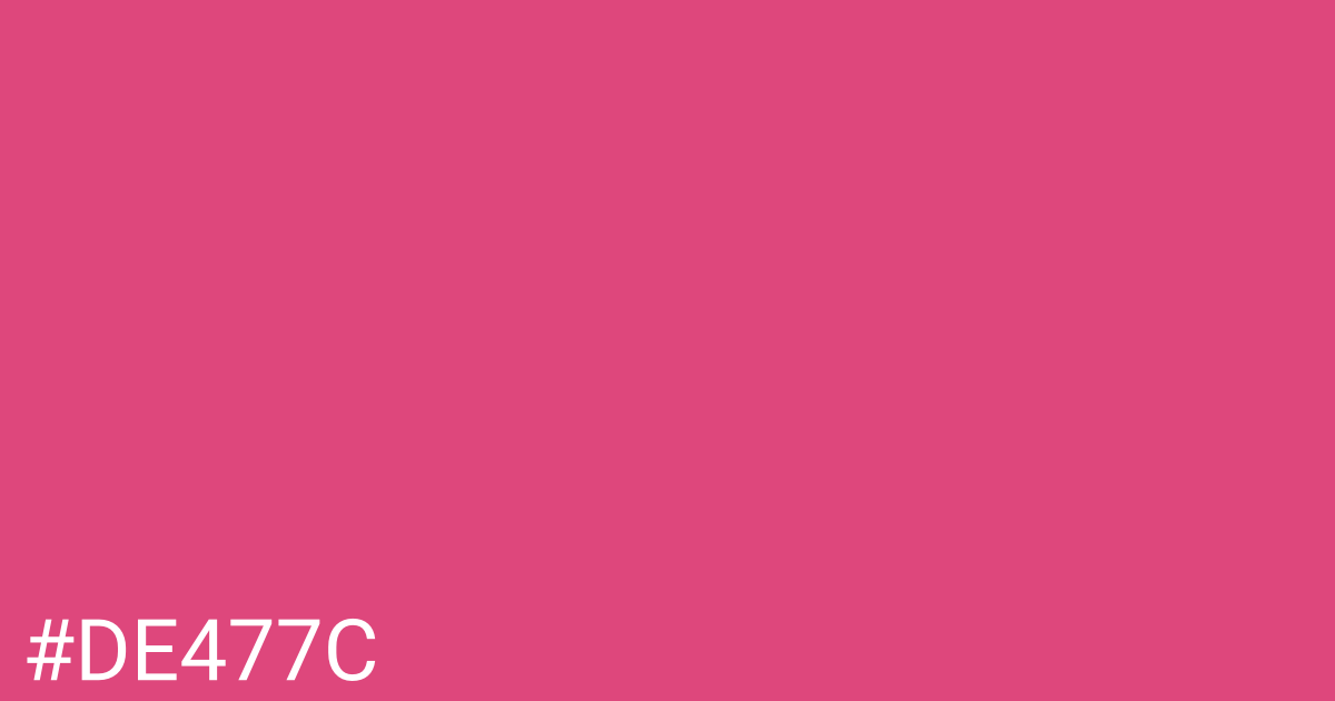 Hex color #de477c graphic