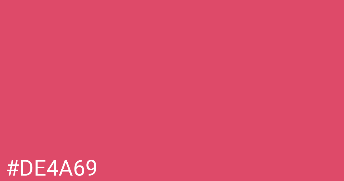 Hex color #de4a69 graphic