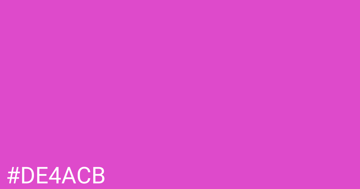 Hex color #de4acb graphic