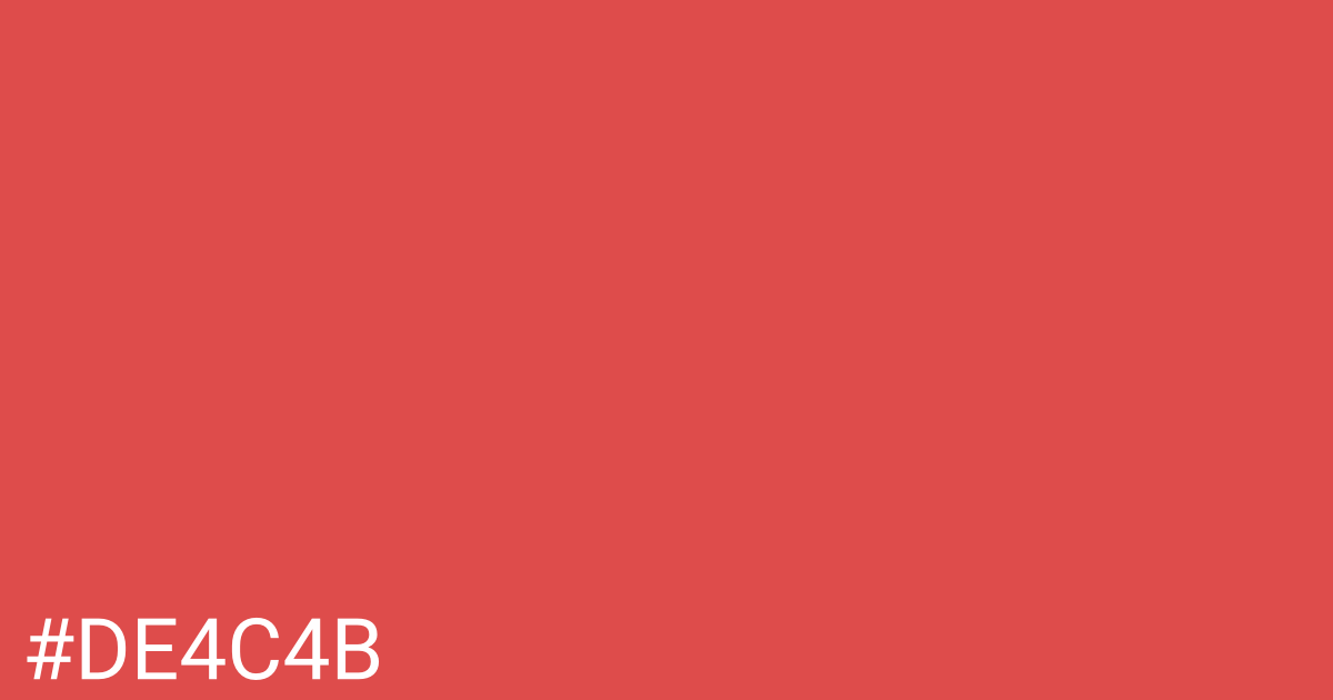 Hex color #de4c4b graphic