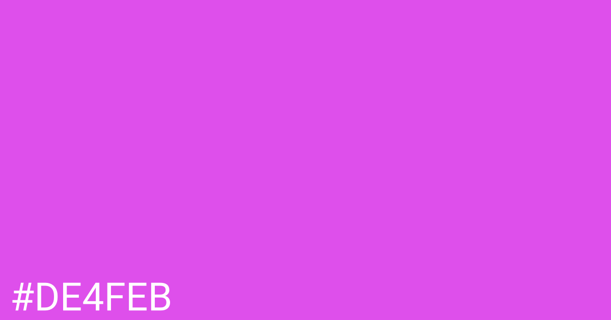 Hex color #de4feb graphic