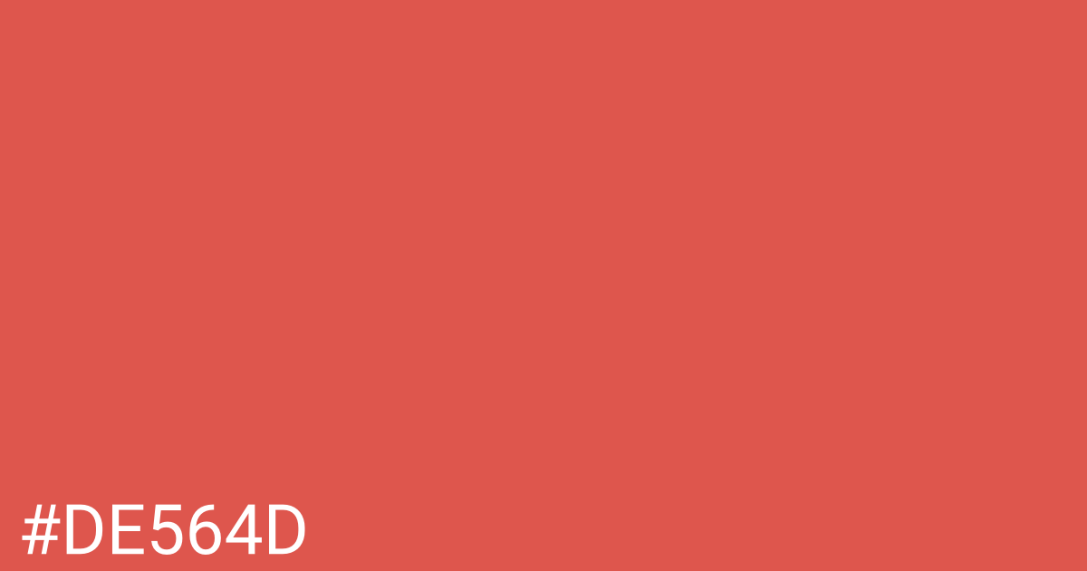 Hex color #de564d graphic
