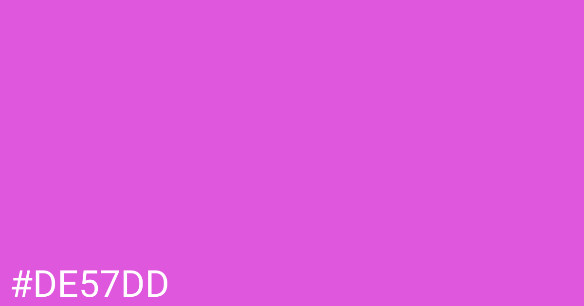 Hex color #de57dd graphic