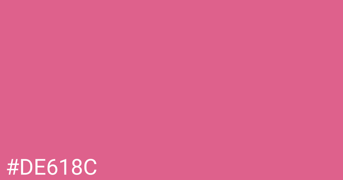 Hex color #de618c graphic