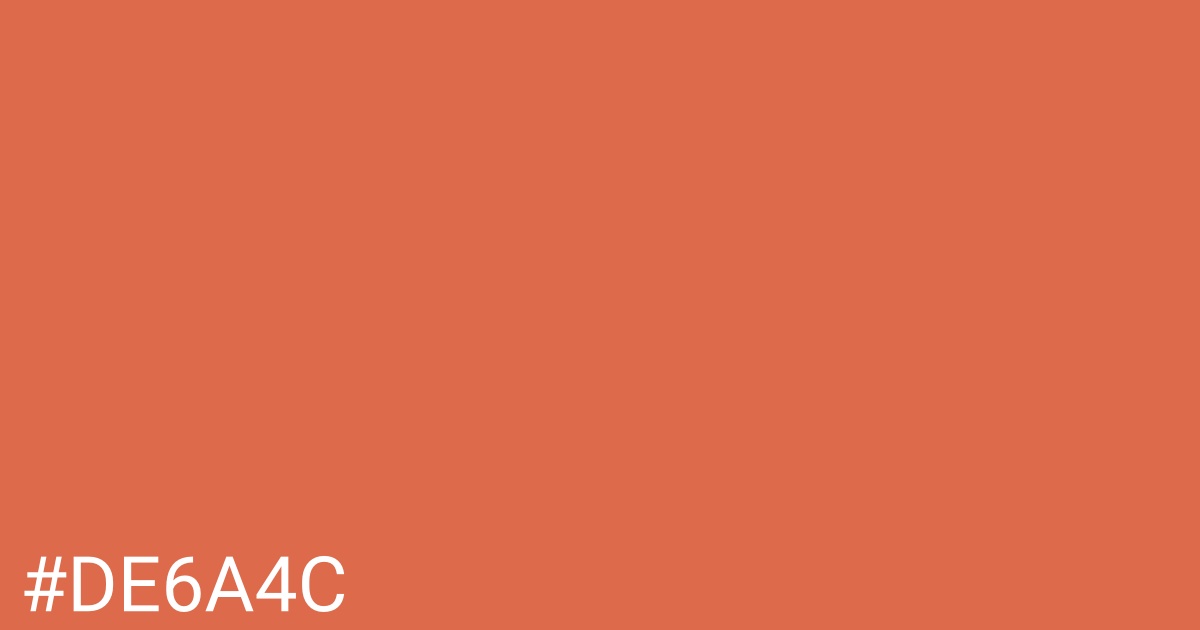 Hex color #de6a4c graphic