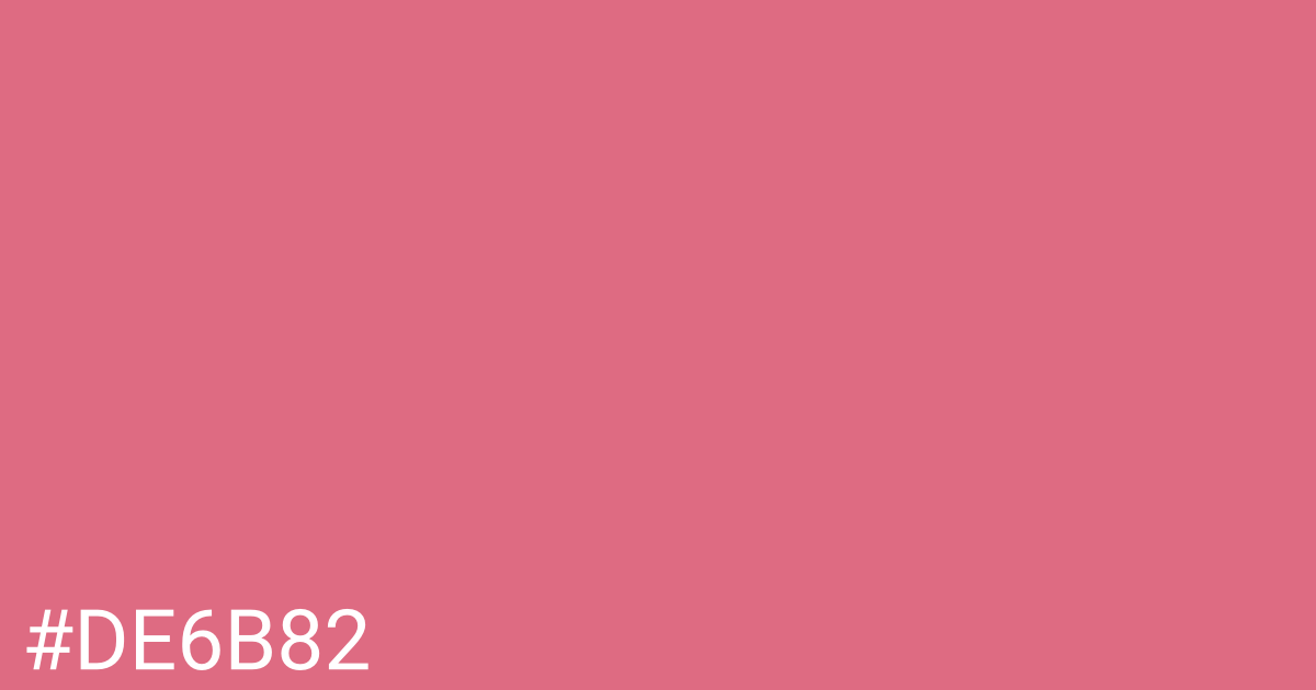 Hex color #de6b82 graphic