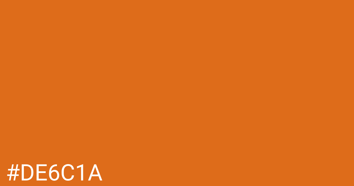 Hex color #de6c1a graphic