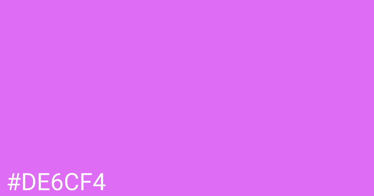 Hex color #de6cf4 graphic