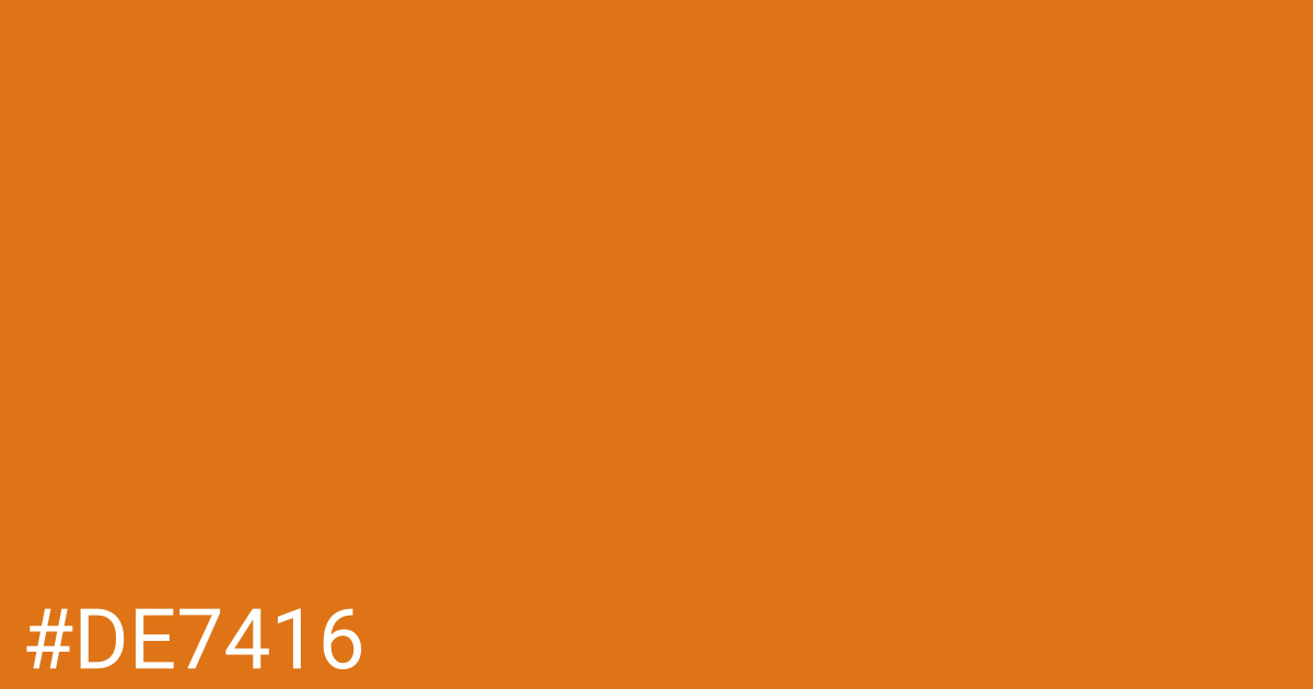 Hex color #de7416 graphic