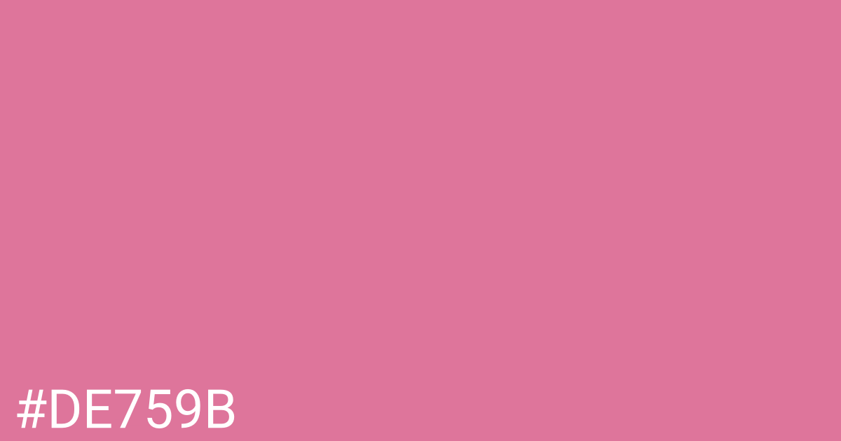 Hex color #de759b graphic