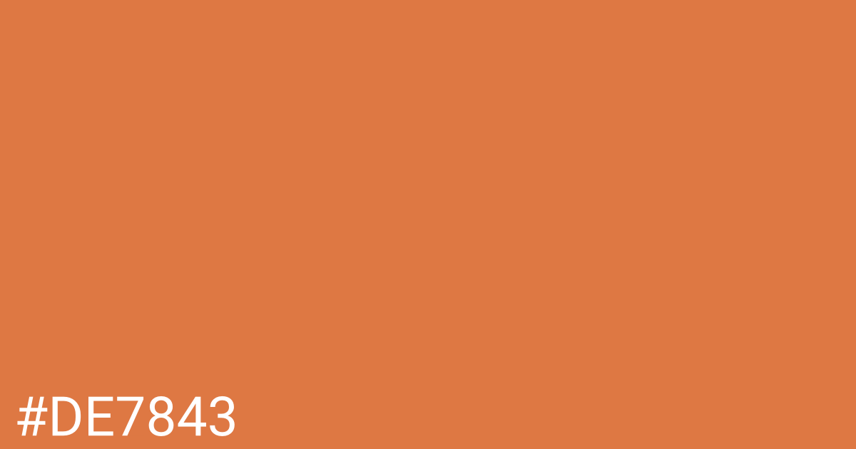 Hex color #de7843 graphic